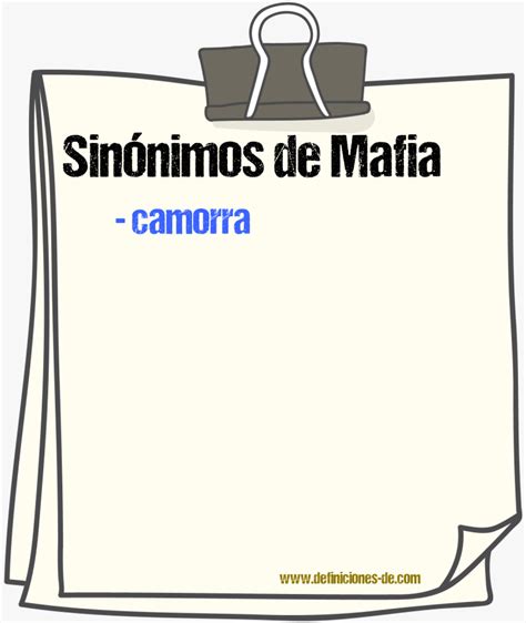 mafioso sinonimo|sinónimos de mafia.